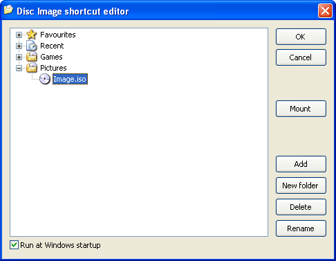 Tray Menu shortcut editor