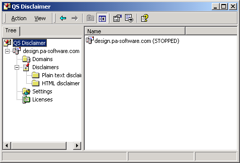 QS Disclaimer Screenshot